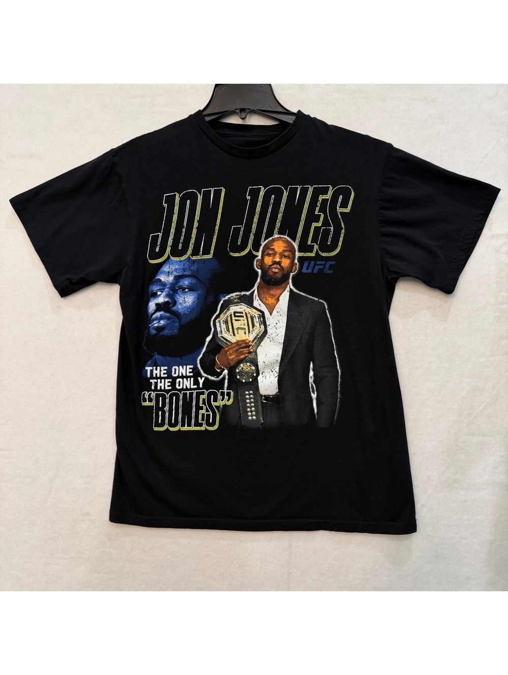 UFC Jon Jones T-Shirt Size MEDIUM Black The One The Only "BONES" Official
